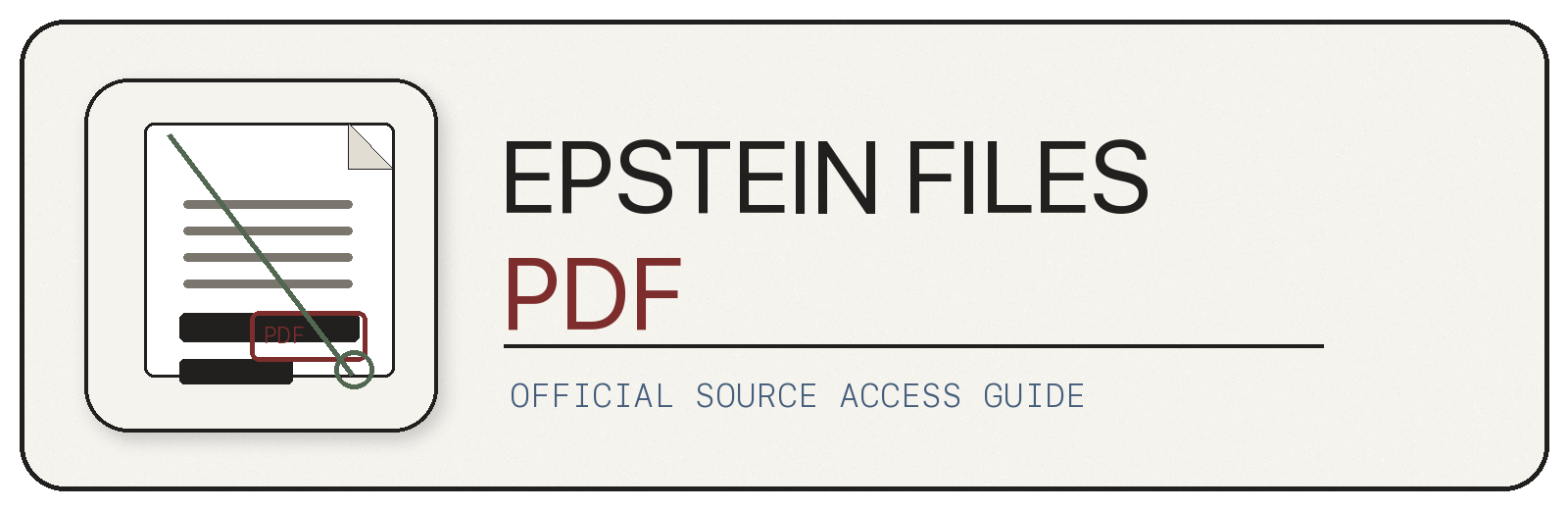 Epstein Files PDF official source access guide
